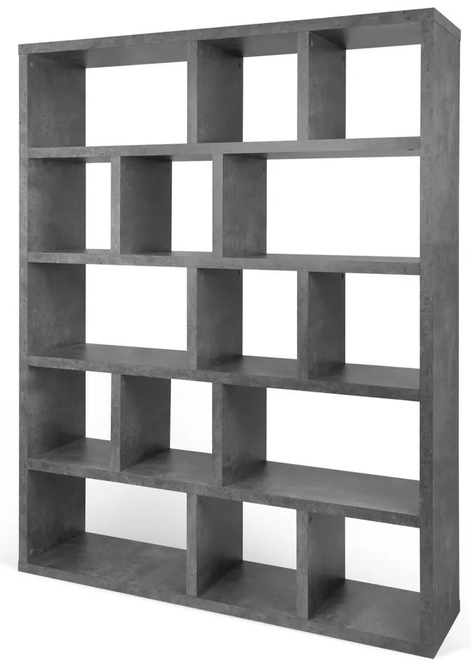 Сива библиотека от декор от бетон 150x198 cm Berlin – TemaHome