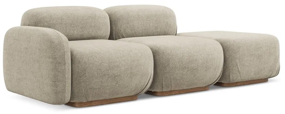 Бежов модулна лежанка от букле (десен ъгъл) Ailani – Makamii