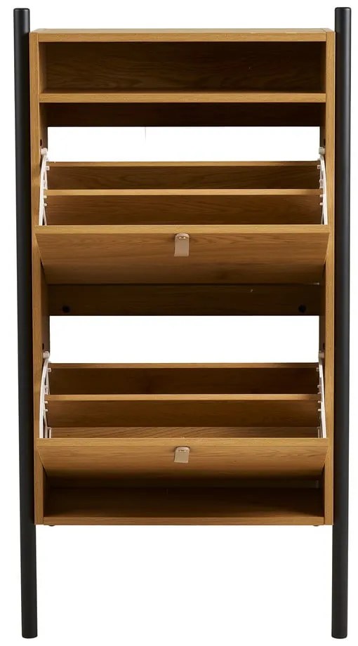 Накланяща се стойка за обувки от декор от дъб в естествен цвят 62x118x26 cm Barco – House Nordic