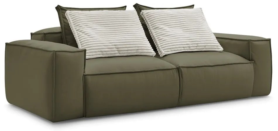 Зелен диван от изкуствена кожа 260 cm Boheme – Bobochic Paris