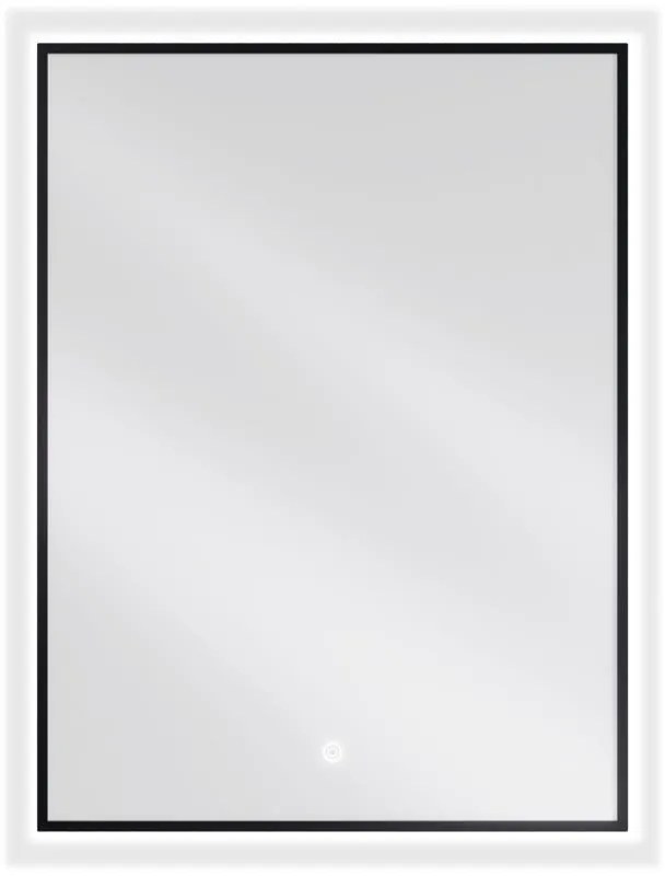 Mexen Erma огледало за баня с подсветка 60 x 80 см, LED 6000K, против пара, черна рамка - 9814-060-080-611-70