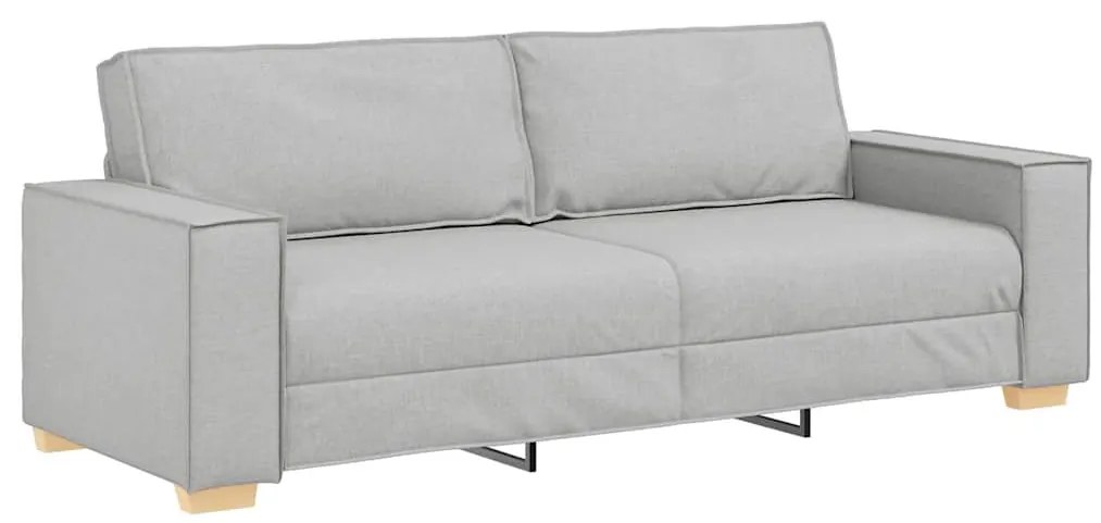 4104998 vidaXL 3-местен диван, облачно сив, 220x78x84 см, плат
