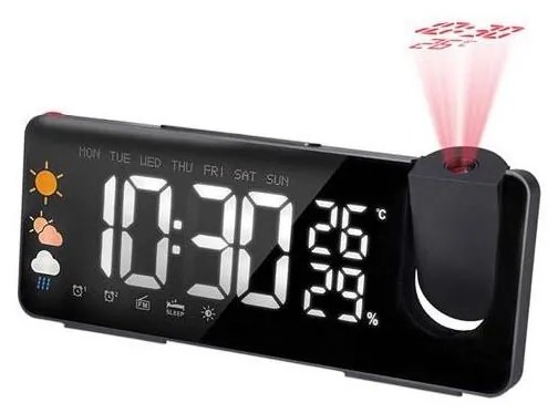 Solight CA05 - Метеостанция с LCD, будилник и проектор 5V/2xAA+3xAA