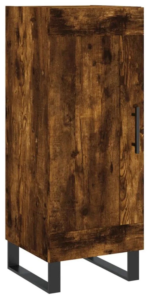 830473 vidaXL Сайдборд, опушен дъб, 34,5x34x90 см, инженерно дърво