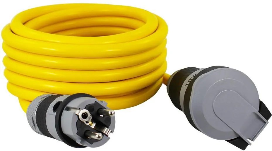 COMMEL Удължител 5 метра кабел AT N07V3V3-F 3G2.5мм2 жълт IP44  - C220-761