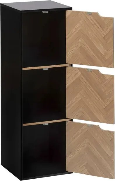 Рафт 5five Mix'n Door Chevrons, 3 отделения, Черен