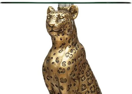 Холна маса atmosphera Wild Leopard, 40 cm, Стъкло
