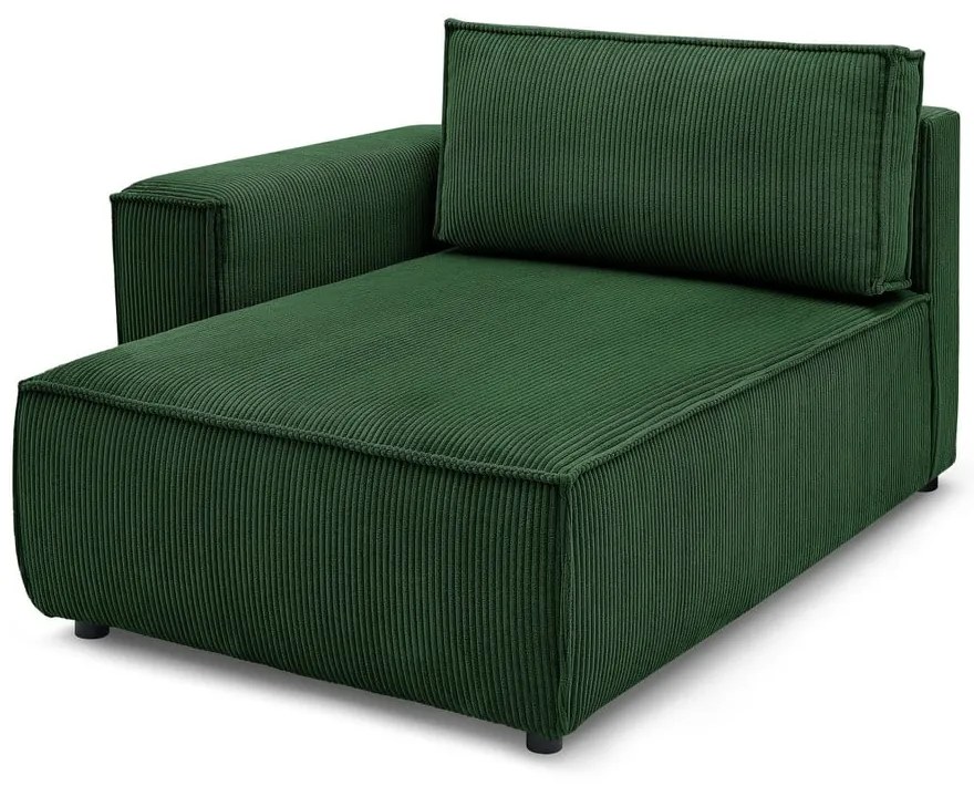 Модул за диван от зелен велур, ляв ъгъл Nihad modular – Bobochic Paris