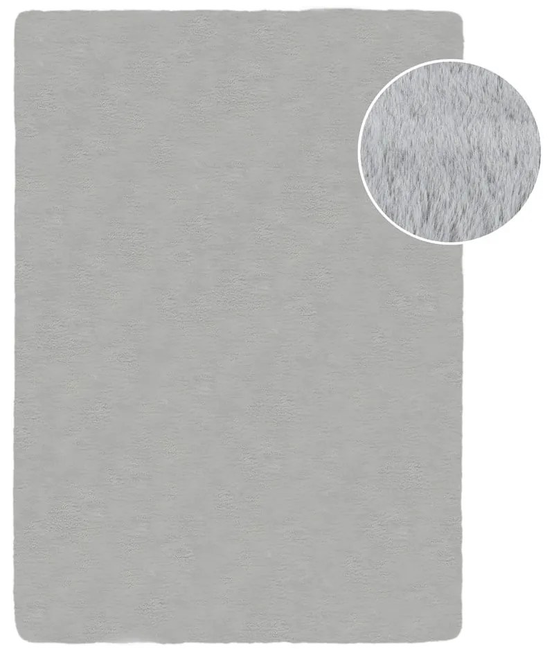 Светлосива синтетична кожа 200x290 cm Ivy Luxury Fur – Flair Rugs