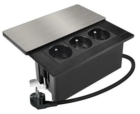 Solight PP128 - Вградена тройна розетка