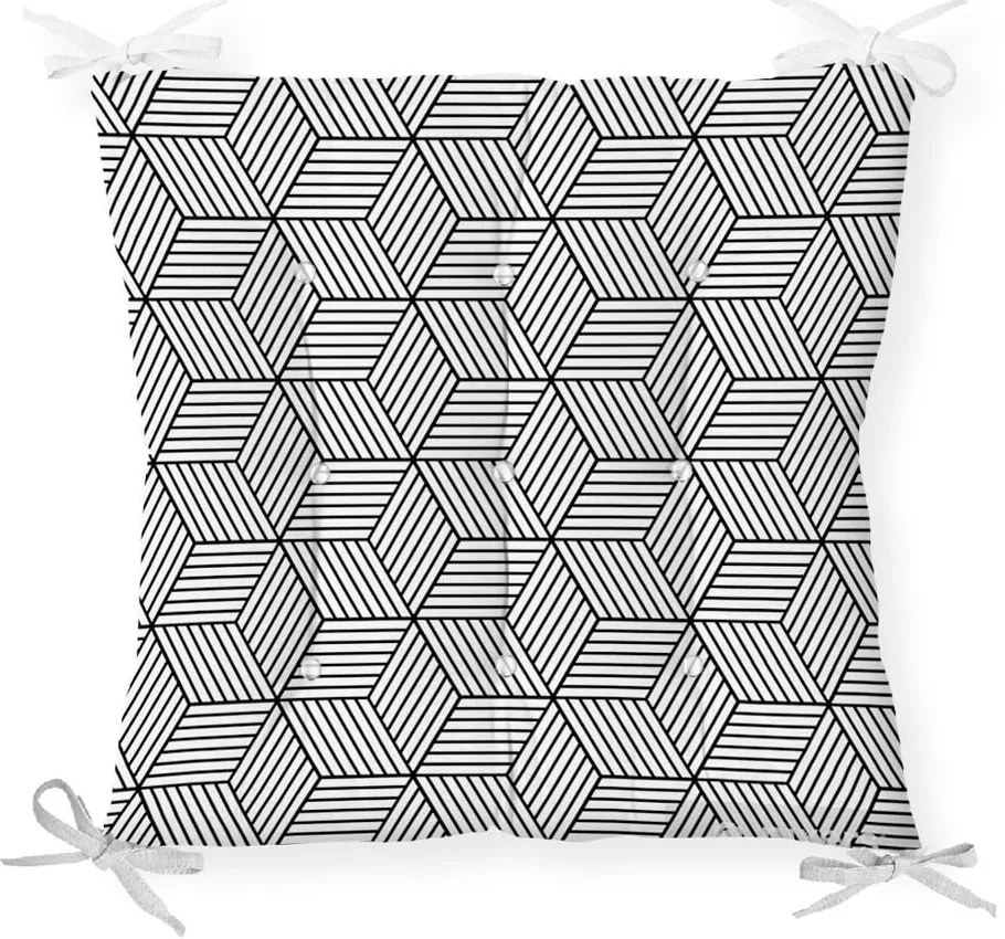 Възглавница за сядане CrisCros от памучна смес, 40 x 40 cm - Minimalist Cushion Covers