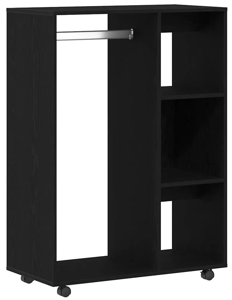 862068 vidaXL Гардероб, черен дъб, 80x40x110 см, инженерно дърво