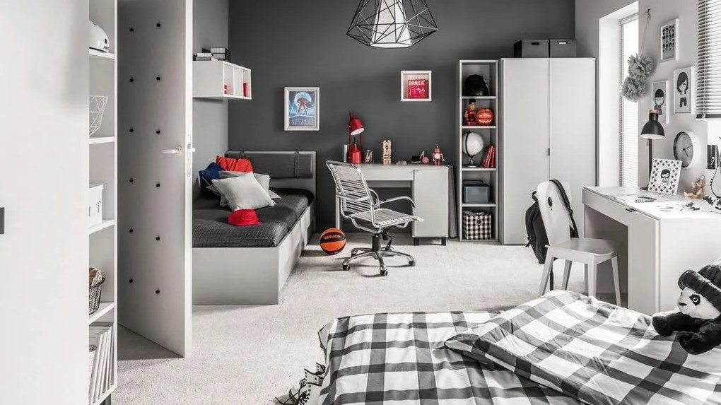 Гардероб Simple 2-врата-White - Black