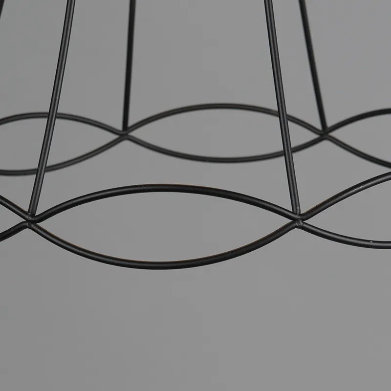 Ретро висяща лампа черна 35 см - Granny Frame