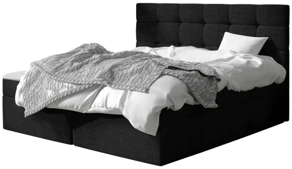 Тапицирано легло Luanda-180 x 200-Gray dark