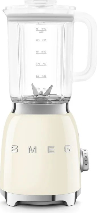 Блендер Smeg BLF03CREU, 800W, 1.5 л, 18000 об/мин, 4 програми, 4 скорости + Пулс, Неръждаема стомана, Крема
