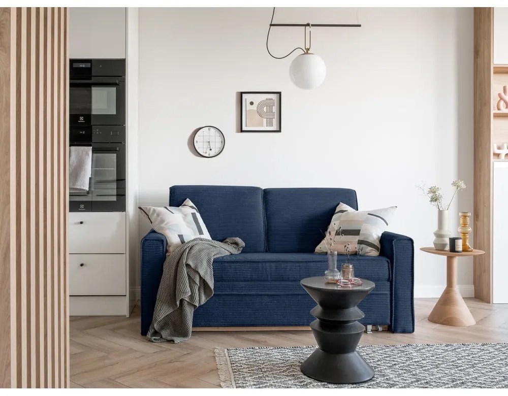 Тъмносин разтегателен диван 168 cm Lucky Lucy - Miuform