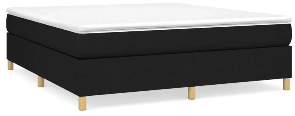 3120979 vidaXL Рамка за легло с пружини, черна, 180x200 см, плат