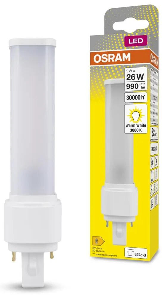 LED Крушка G24d-3/9W/230V 3000K - Osram