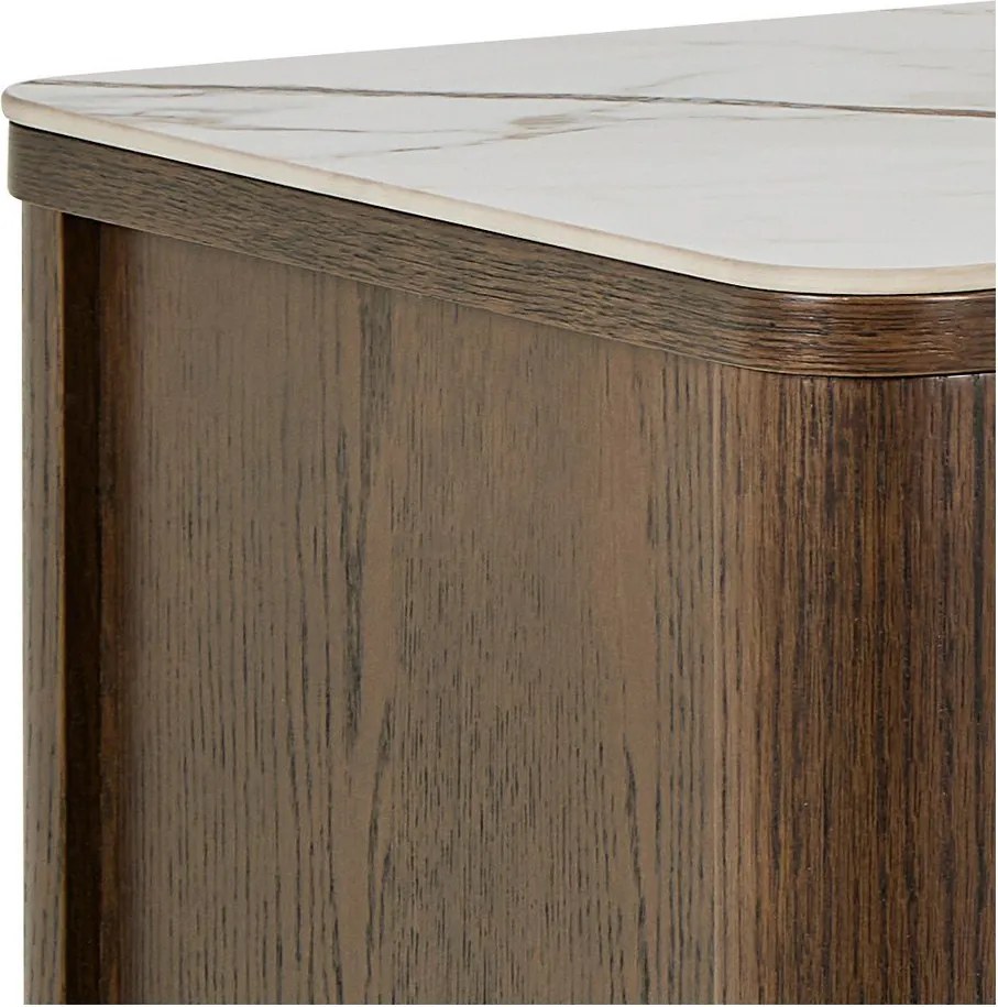 Кафяв скрин от декор от дъб 160x75x40 cm Southampton – Actona