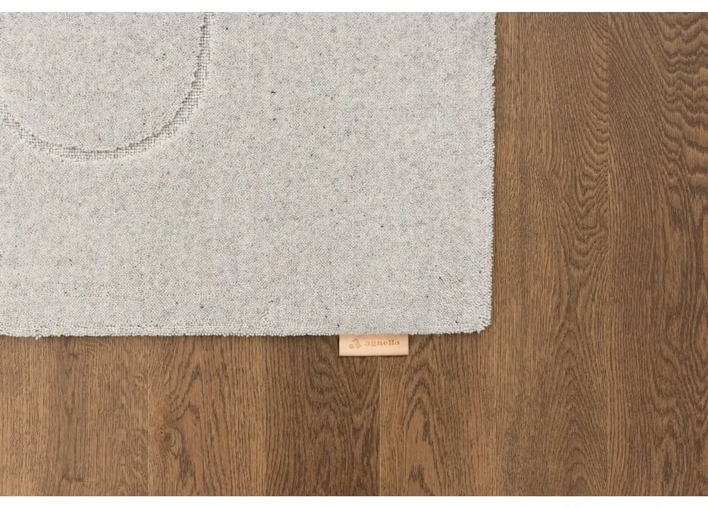 Светлосив вълнен килим 160x230 cm Morphic – Agnella