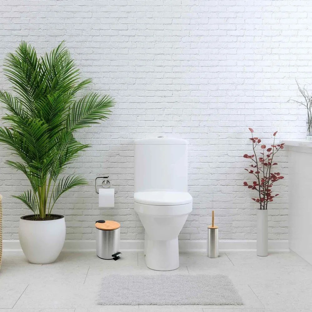 Стоманено кошче за боклук с педал в матово сребрист цвят 5 l Adonis – Spirella