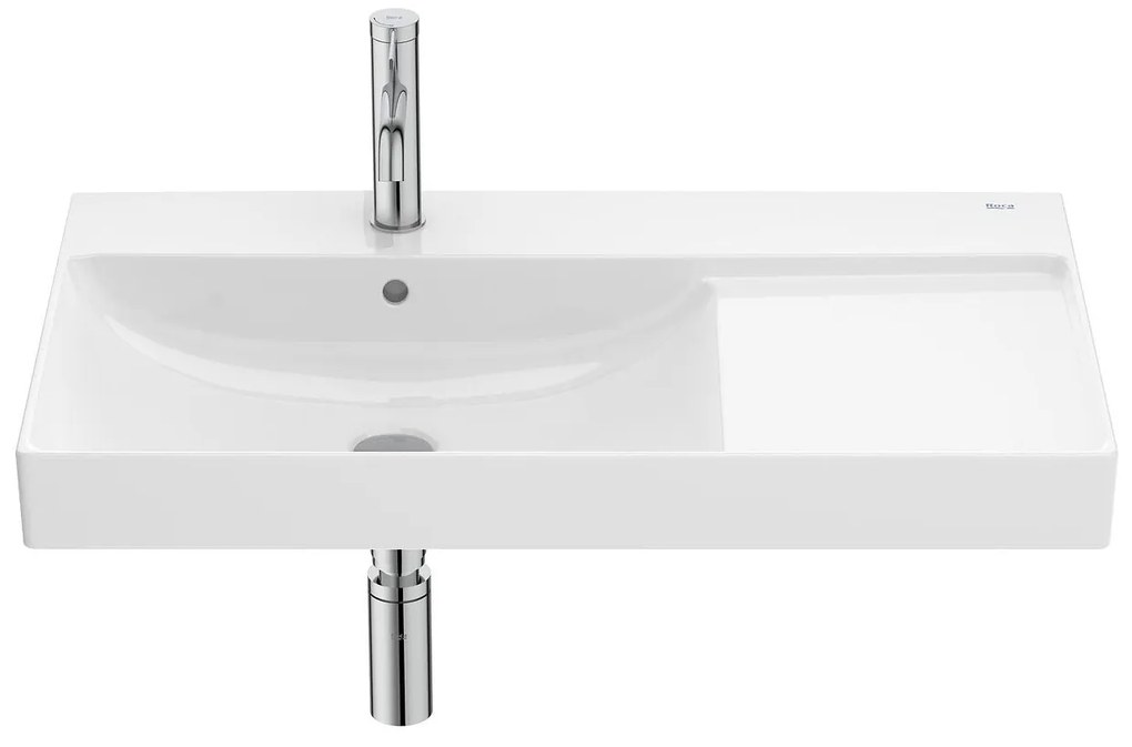 Умивалник за стенен монтаж, A327689000, Roca, керамика, бял гланц, 80x46x16см