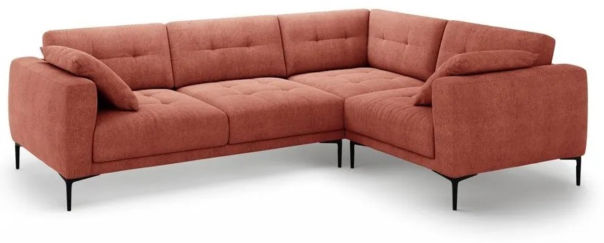 Ъглов диван в тухлен цвят (десен ъгъл/L форма) Bemy – Micadoni