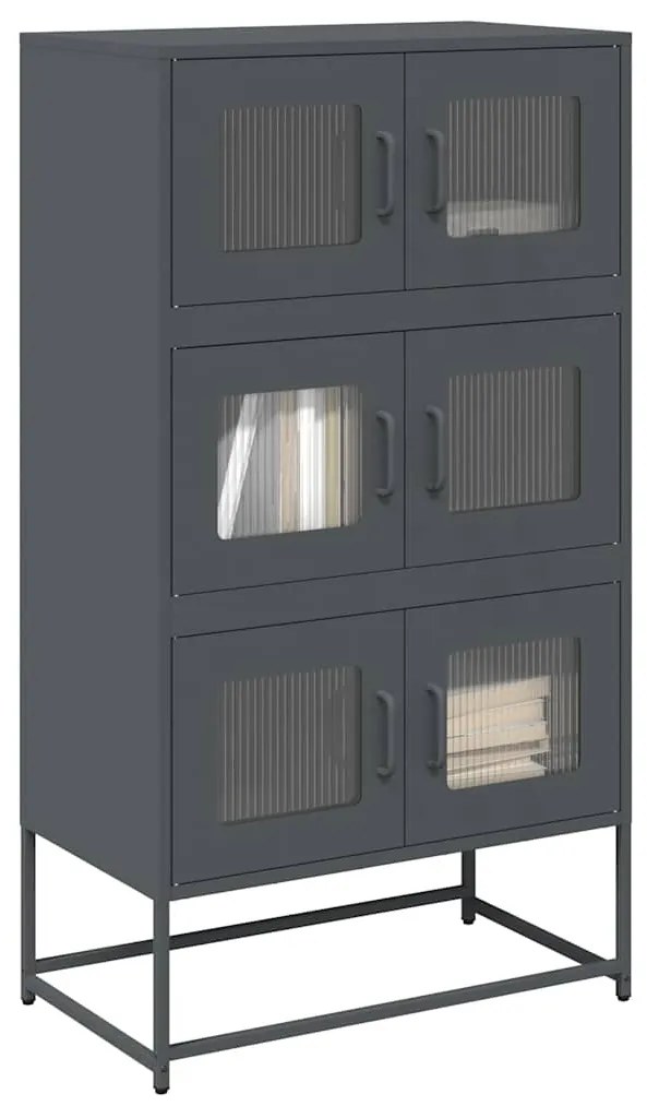 853352 vidaXL Висока дъска антрацит 68x39x123 cm Стомана