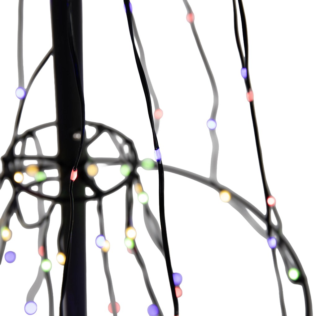 Коледна подова лампа черно дърво 150 см вкл. LED RGB с таймер IP44 - Ugoku