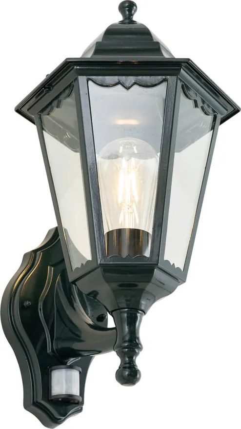 Външен стенен фенер тъмно зелен със сензор за движение IP44 - New Orleans up