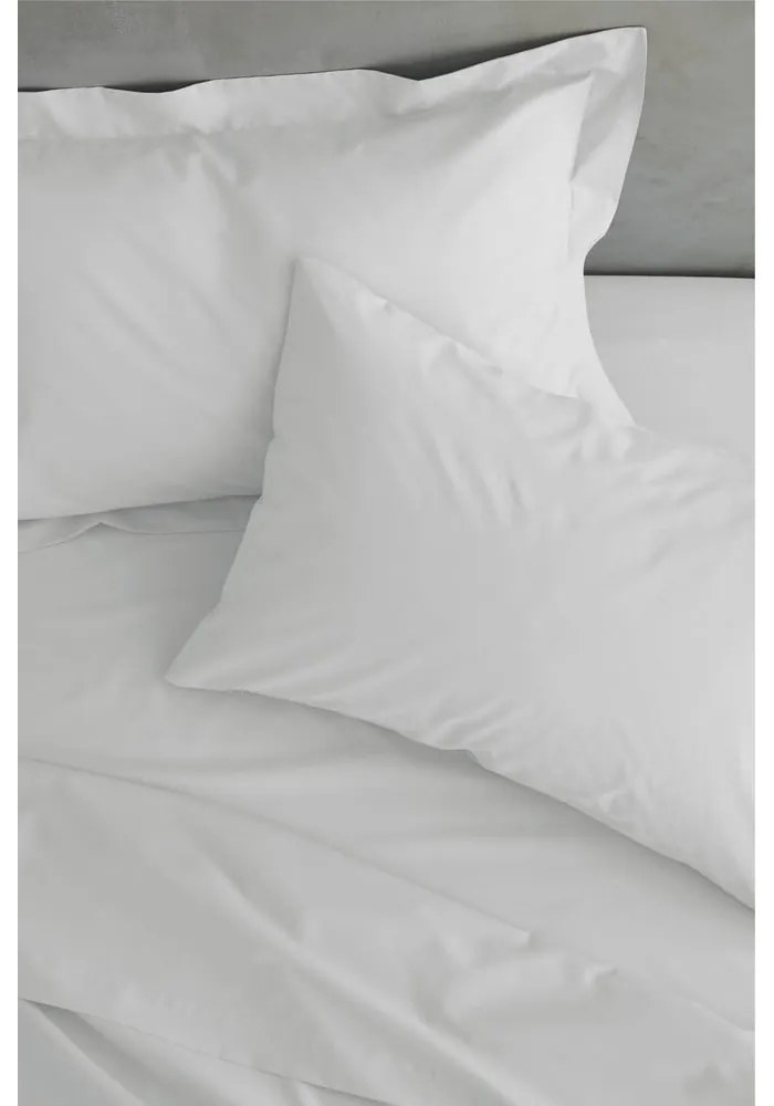 Бяло перкалово покритие за рамка на легло 90x190 cm Easy Iron Percale – Catherine Lansfield