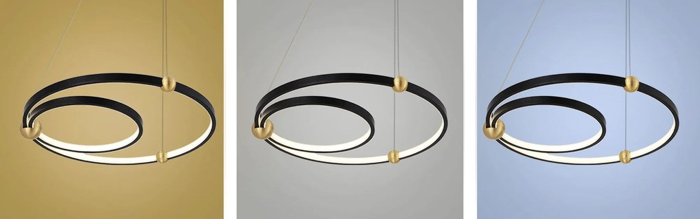 Висящ пендел Black Ring led + дистанционно управление APP692-30-50