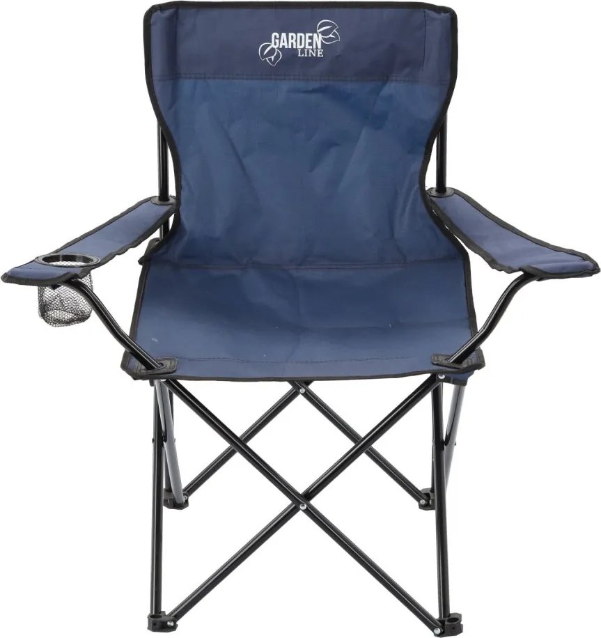 Туристически сгъваем стол син