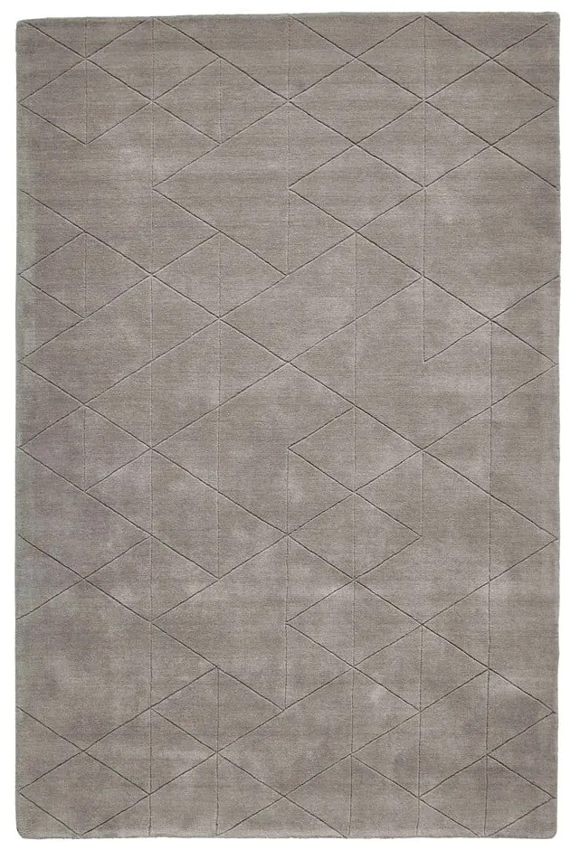 Сив вълнен килим , 150 x 230 cm Kasbah - Think Rugs
