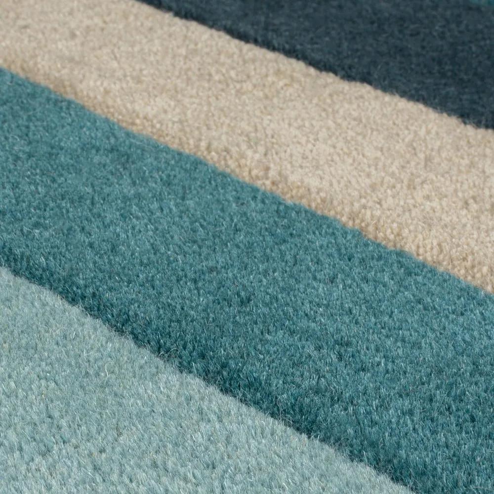Синьо-бежов вълнен килим 240x150 cm Abstract Collage - Flair Rugs