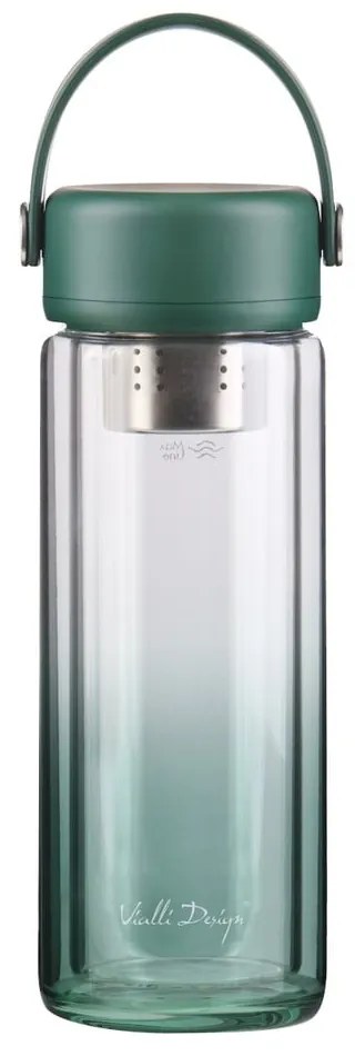 Зелена стъклена бутилка 350 ml Fuori – Vialli Design