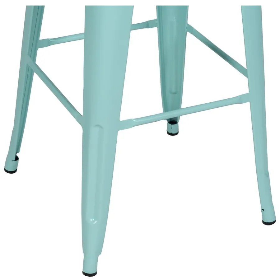 Тюркоазени метални бар столове в комплект 2 бр. (височина на седалката 76,5 cm) – Ixia