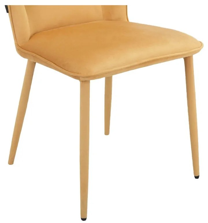 Жълти кадифени трапезни столове в комплект от 2 бр. Wilma – Støraa