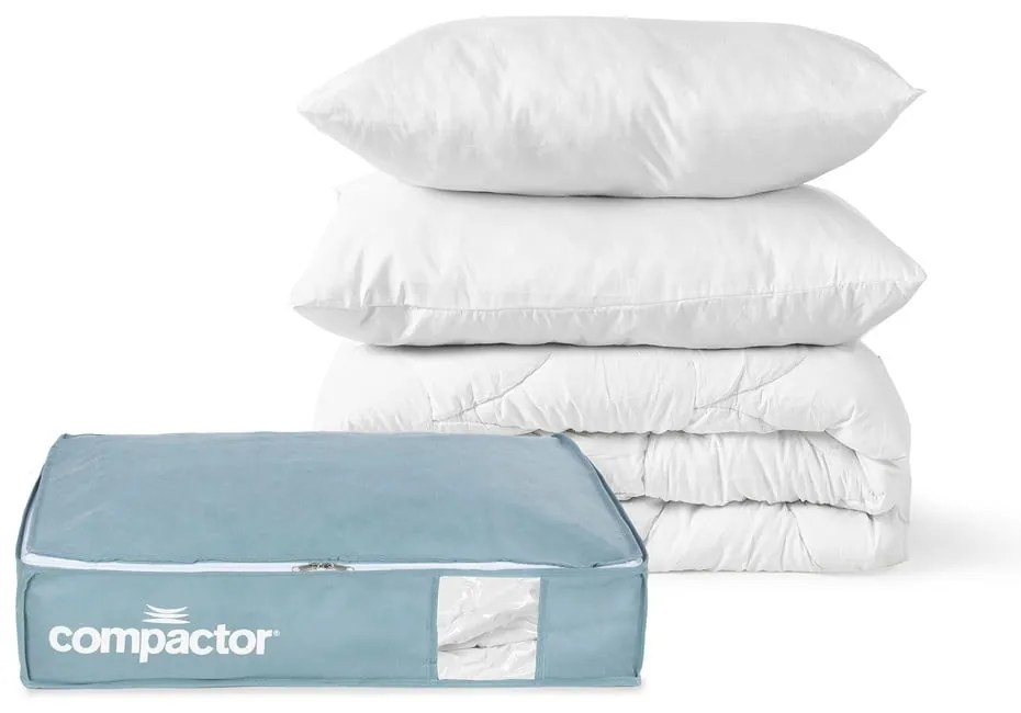 Вакуумна пластмасова кутия за съхранение под леглото 65x45x15,5 cm Blue Edition – Compactor