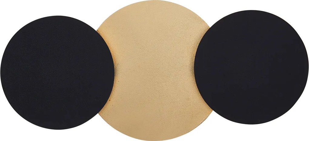 Модерна стенна лампа черна със злато, включваща LED 3-степенно димируема 3-лампи - Sunrise 3