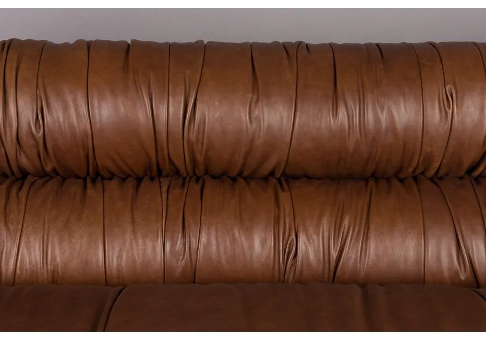 Кафяв кожен диван 214 cm Douglas – Dutchbone
