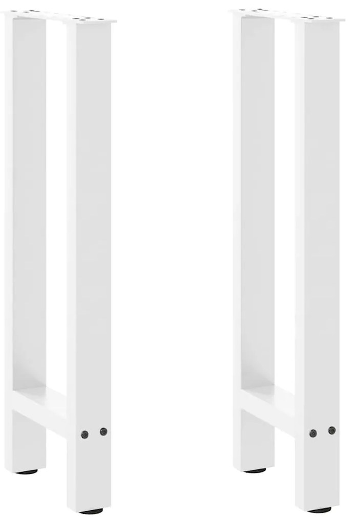 4013293 vidaXL Крака за конзолна маса, бели, 2 бр., 28 x (72-73) см, стомана