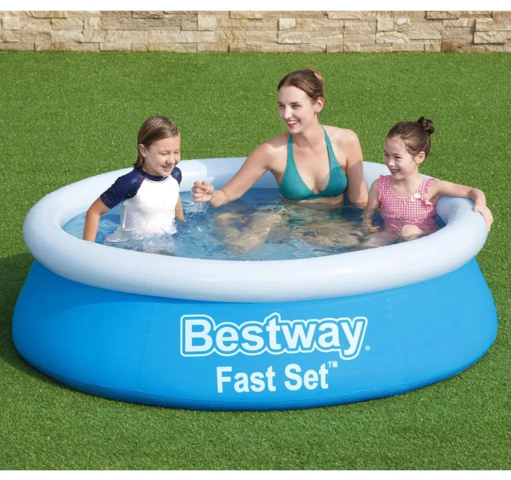 Bestway Fast Set Надуваем басейн, кръгъл, 183x51 см, син