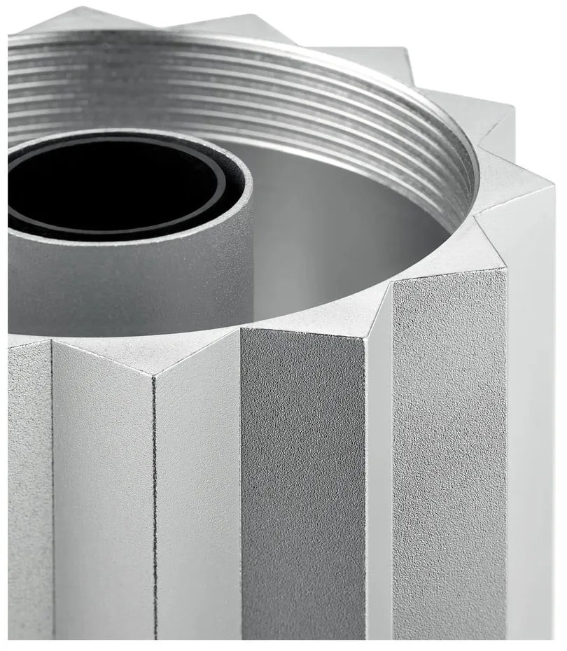 Затъмняваща се настолна лампа в сребрист цвят/светлозелена с текстилен абажур (височина 36 cm) Taite – Blomus