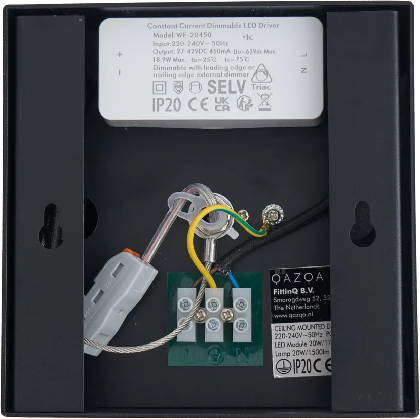 Модерен повърхностно монтиран прожектор черен вкл. LED димируем - Dionysos