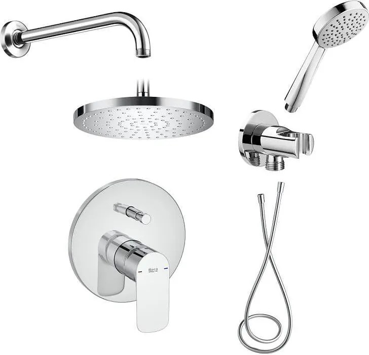 Комплект за вграждане за вана/душ, Cala с кръгла душ глава ф 250, A5A066EC00 + A5B5250C00 + A5B2216C00 + A5B9B03C00 + A5B2250C00 + A5B0150C00