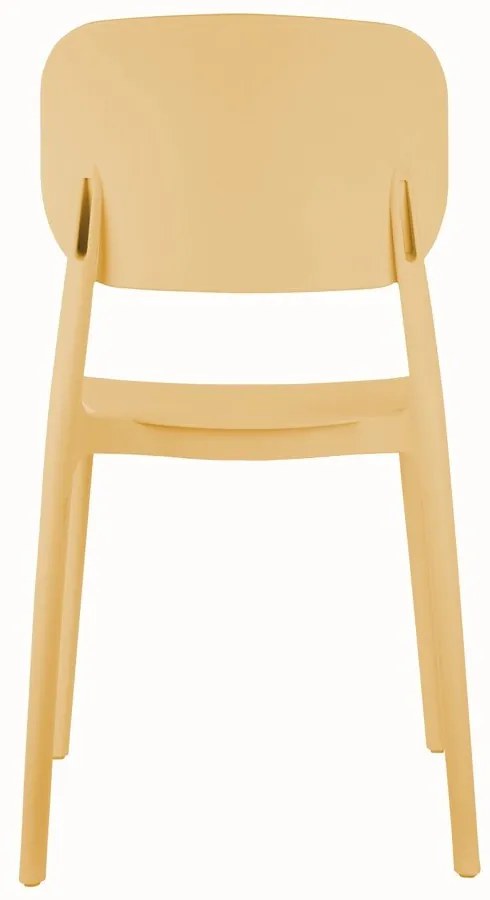 Жълт пластмасов трапезен стол Cheer – Leitmotiv