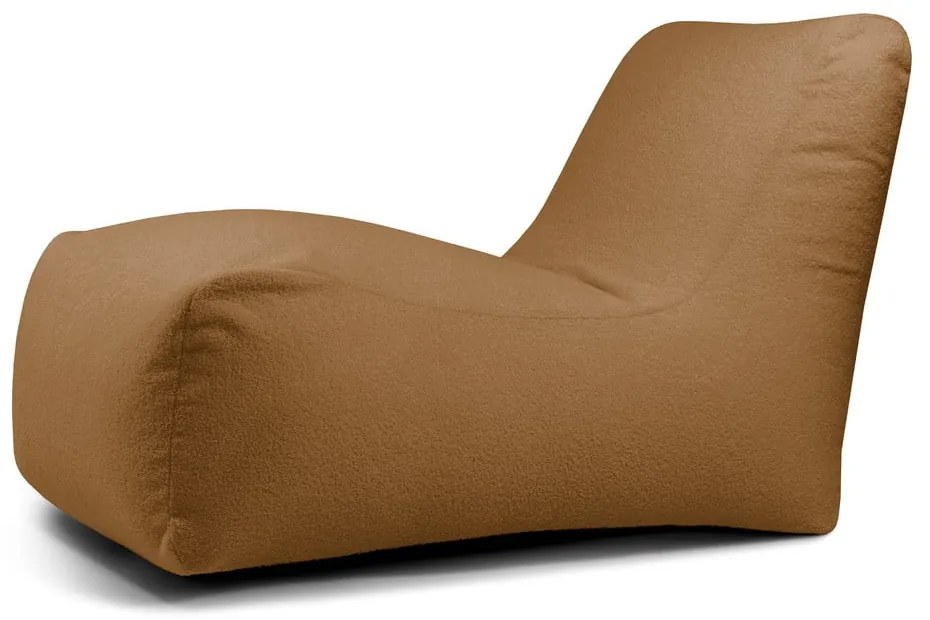 Кафяв пуф от букле Lounge – SLOWDOWN