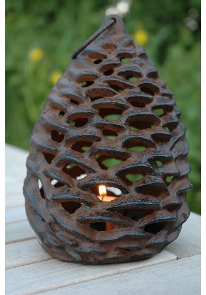 Метален фенер (височина 18 cm) Pine Cone – Esschert Design